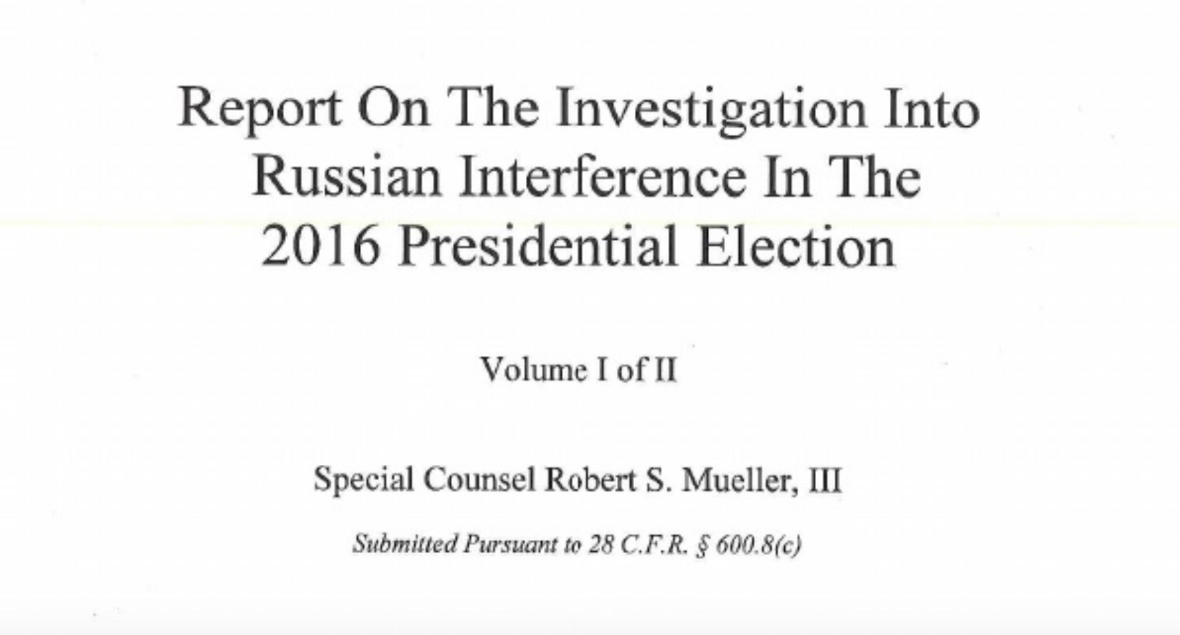 READ IT HERE -Mueller Report release