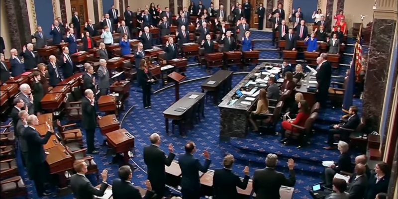 Senators Sworn In To Render 'Impartial Justice' For Trump Impeachment Trial
