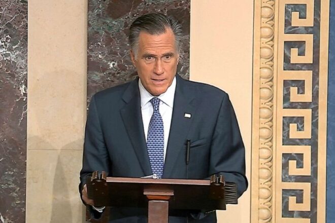 Romney Breaks From GOP, Will Vote to Convict Trump on Abuse of Power