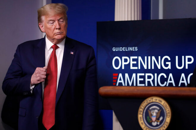 Trump Unveils ‘Opening Up America Again’ Guidelines For Governors To Reopen States in Phases